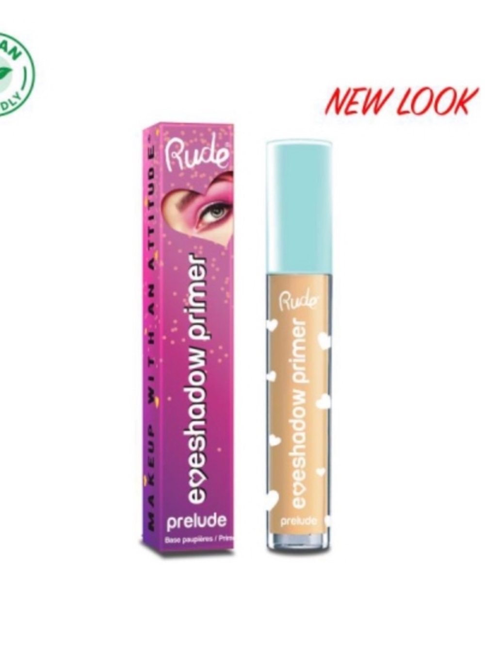 RUDE Eyeshadow Primer in Prelude - Light Beige with Pastel Blue Cap